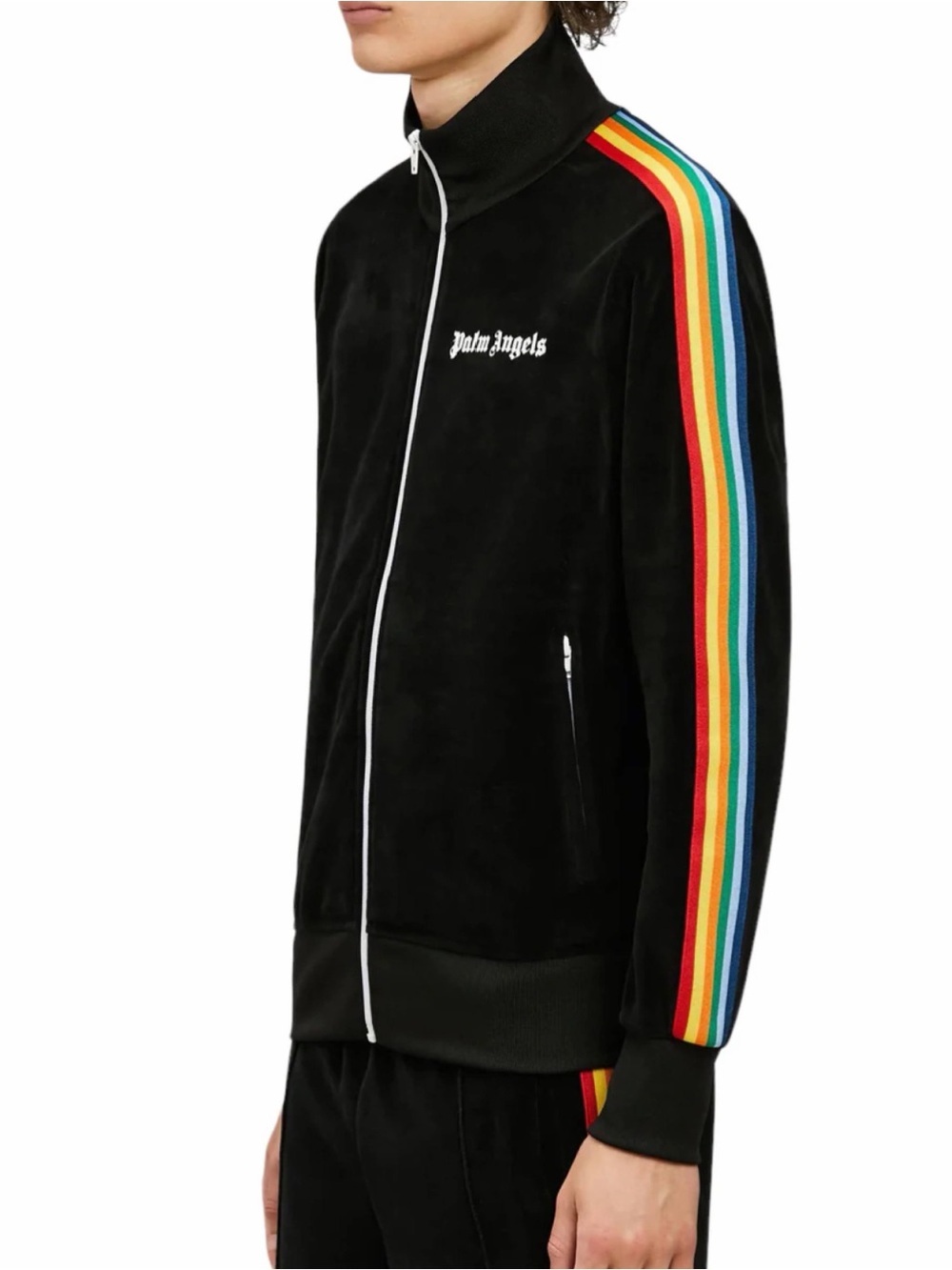 PALM ANGELS Rainbow Chenille Track Jacket Size S